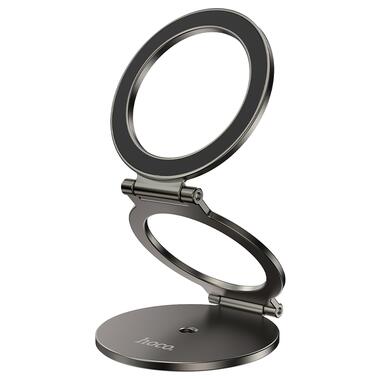 Автомобильный держатель для телефона HOCO H102 Whale magnetic ring holder(multi-scene) Metal Grey (6942007674478) фото №1