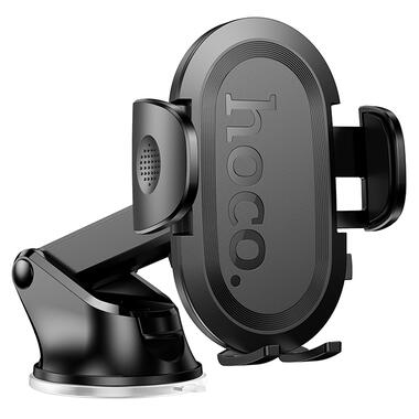 Автомобильный держатель для телефона HOCO H54 Brusco ultra-thin push-type car holder(center console) Black (6942007630559) фото №5