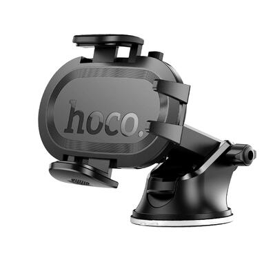 Автомобильный держатель для телефона HOCO H54 Brusco ultra-thin push-type car holder(center console) Black (6942007630559) фото №6