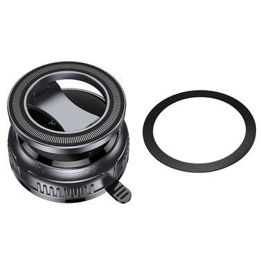 Автомобильный держатель для телефона HOCO H92 High vacuum suction cup magnetic holder(universal) Black Metal Gray (6942007663861) фото №6