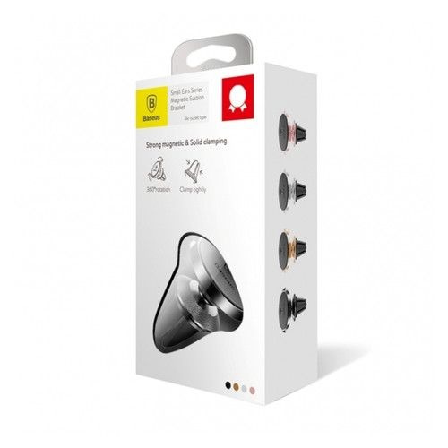 Автоутримувач для телефону Baseus Small Ears Magnetic Bracket Black (SUER-E01) фото №4