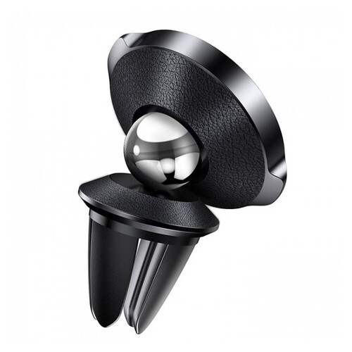 Автодержатель Baseus Small Ears Series Air Outlet Magnetic Bracket (Genuine Leather Type) Black фото №1