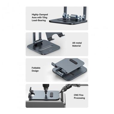 Підставка для планшета Baseus Biaxial Foldable Metal Stand (LUSZ000113) Grey фото №10
