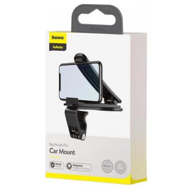 Универсальный автодержатель Baseus Big Mouth Pro Car Mount (applicable to centre console) Black (SUDZ-A01) фото №9