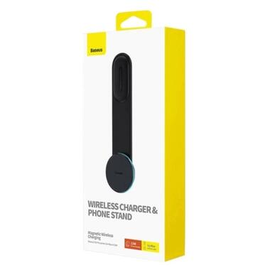 Универсальный автодержатель Baseus C02 Pro Series Magnetic Wireless Charging Car Mount Cluster Black (C40156000111-00) фото №7