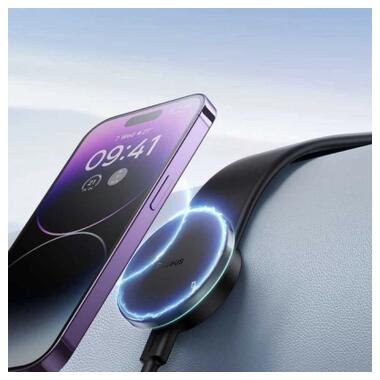 Универсальный автодержатель Baseus C02 Pro Series Magnetic Wireless Charging Car Mount Cluster Black (C40156000111-00) фото №10