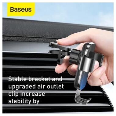Универсальный автодержатель Baseus Glaze Cravity Car Mount Black (SUYL-LG01) фото №9