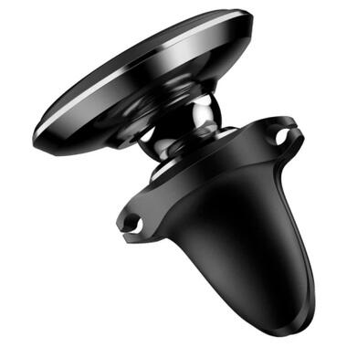 Универсальный автодержатель Baseus Magnetic Car Mount Phone Holder with Cable Clip Air Vent Version Cluster Black (C40141201113-00) фото №4