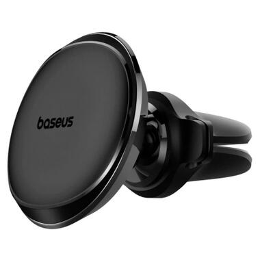 Универсальный автодержатель Baseus Magnetic Car Mount Phone Holder with Cable Clip Air Vent Version Cluster Black (C40141201113-00) фото №1