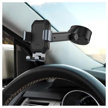 Универсальный автодержатель Baseus Tank gravity car mount holder with suction base Tarnish Black (SUYL-TK01) фото №11