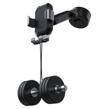 Универсальный автодержатель Baseus Tank gravity car mount holder with suction base Tarnish Black (SUYL-TK01) фото №5