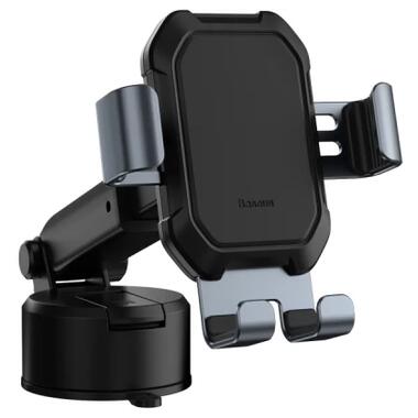 Универсальный автодержатель Baseus Tank gravity car mount holder with suction base Tarnish Black (SUYL-TK01) фото №1