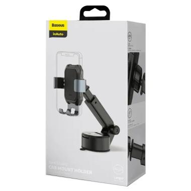 Универсальный автодержатель Baseus Tank gravity car mount holder with suction base Tarnish Black (SUYL-TK01) фото №7