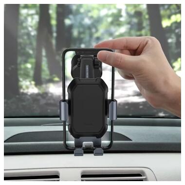 Универсальный автодержатель Baseus Tank gravity car mount holder with suction base Tarnish Black (SUYL-TK01) фото №9