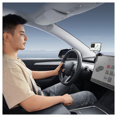 Автодержатель для телефона Baseus MaxView Magnetic Car Mount for In-Vehicle Infotainment Screen Space Grey (C40180701813-00) фото №8