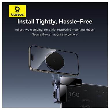 Автодержатель для телефона Baseus MaxView Magnetic Car Mount for In-Vehicle Infotainment Screen Space Grey (C40180701813-00) фото №11
