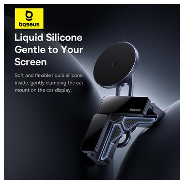Автодержатель для телефона Baseus MaxView Magnetic Car Mount for In-Vehicle Infotainment Screen Space Grey (C40180701813-00) фото №14