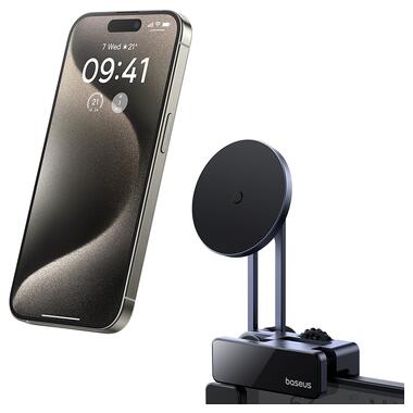 Автодержатель для телефона Baseus MaxView Magnetic Car Mount for In-Vehicle Infotainment Screen Space Grey (C40180701813-00) фото №4