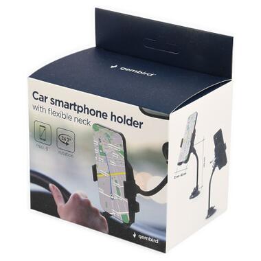 Универсальный автодержатель Gembird 55-80 мм, крепление на стекло (TA-CHW-04) фото №6