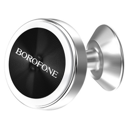 Тримач Borofone Platinum металевий магнітний автомобільний тримач для приладової панелі Silver Silver (BH5S) фото №1
