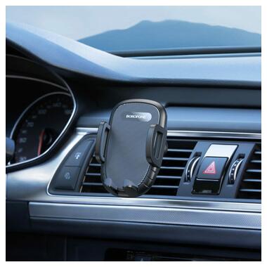 Тримач для мобільного BOROFONE BH52 Windy air outlet car holder Black Grey фото №6