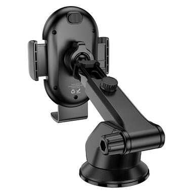 Автодержатель для телефона BOROFONE BH134 Rio push-type car holder (center console) Black (6941991120671) фото №3