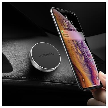 Автодержатель для телефона BOROFONE BH7 Plane magnetic in-car holder Black (6931474701985) фото №4