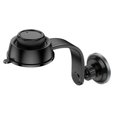 Автодержатель для телефона BOROFONE BH123 Profit magnetic car holder(center console) black metal gray (6941991118715) фото №7