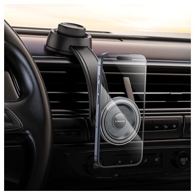 Автодержатель для телефона BOROFONE BH123 Profit magnetic car holder(center console) black metal gray (6941991118715) фото №9