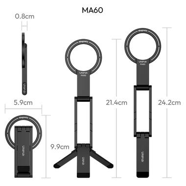 Держатель телефона Ulanzi MA60 Foldable Magnetic Phone Tripod (Red) (S038) фото №4