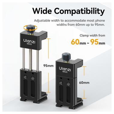 Держатель для телефона Ulanzi MA33 Phone Holder Black (M022) фото №9