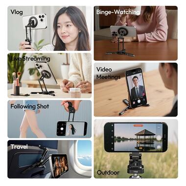 Держатель для телефона Ulanzi SK29 Foldable Phone Stand(Magnetic) Black (M101) фото №11