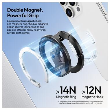 Держатель Ulanzi MA02 MagLock Dual Magnetic Phone Stand(Black) (M067) фото №8