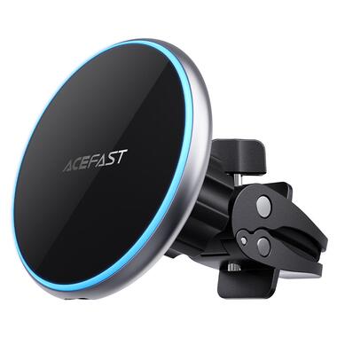Автодержатель для телефона ACEFAST D3 magnetic wireless charging car holder Silver (6974316280446) фото №1