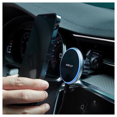 Автодержатель для телефона ACEFAST D3 magnetic wireless charging car holder Silver (6974316280446) фото №5