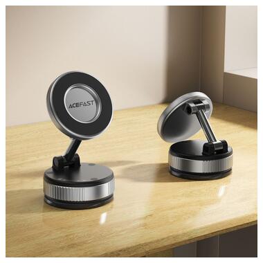 Автодержатель для телефона ACEFAST E28 manual suction cup magnetic Phone holder Metal Gray (6974316284833) фото №9
