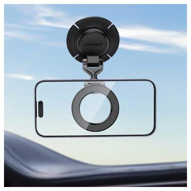 Автодержатель для телефона с БЗП ACEFAST D65 magnetic folding wireless charging car holder Black (6974316286349) фото №8