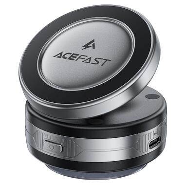 Автодержатель для телефона с БЗП ACEFAST E29 electric Suction cup magnetic wireless charging holder Metal Gray (6974316284840) фото №1