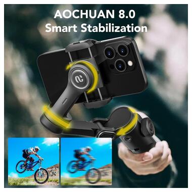 Трехосный стабилизатор AOCHUAN Professional Gimbal Stabilizer for Smartphone Smart X2 Black (SmartX2) фото №9