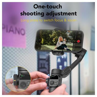 Трехосный стабилизатор AOCHUAN Professional Gimbal Stabilizer for Smartphone Smart X2 Black (SmartX2) фото №7