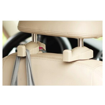 Тримачі/гачки для сумок та пакетів в автомобіль Creative Car Hook. Бежевий (D-5524) фото №4