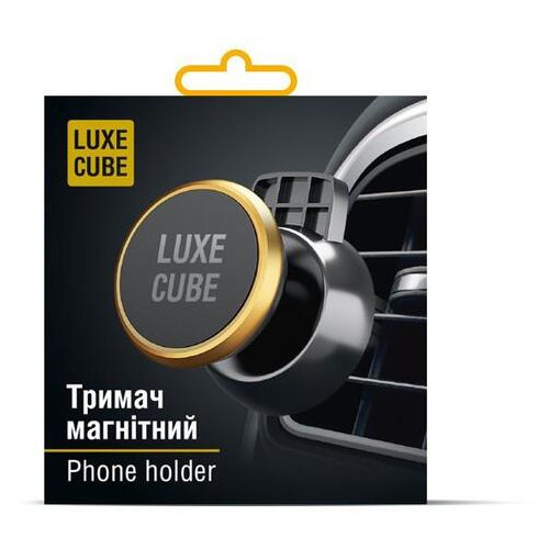 Тримач автомобільний Luxe Cube магнітний Black (90014811) (8886668686204) фото №2