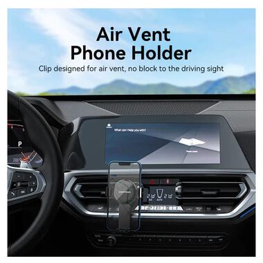 Автоутримувач для телефону Vention Auto-Clamping Car Phone Mount With Duckbill Clip Black (KCSB0) фото №3