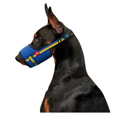 Намордник для собак WAUDOG Nylon, малюнок Colors of freedom, пластиковий фастекс, розмір L, 25-34 см (352-4020) (4823089354477) фото №6