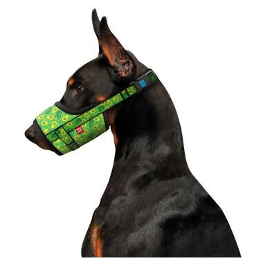 Намордник для собак WAUDOG Nylon, малюнок Авокадо, пластиковий фастекс, розмір 2, 19-26 см (5367) (4823089325415) фото №3