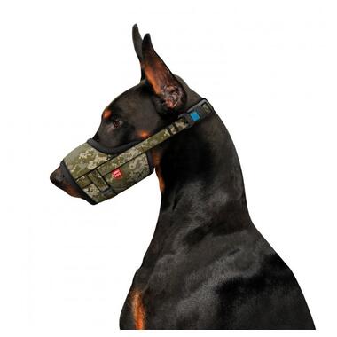 Намордник для собак WAUDOG Nylon, малюнок Мілітарі, пластиковий фастекс, розмір L, 25-34 см (352-4026) (4823089357614) фото №2