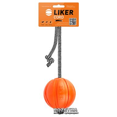 Іграшка для собак Liker Cord М'ячик з мотузкою 5 см (6285) (4823089303758) фото №1