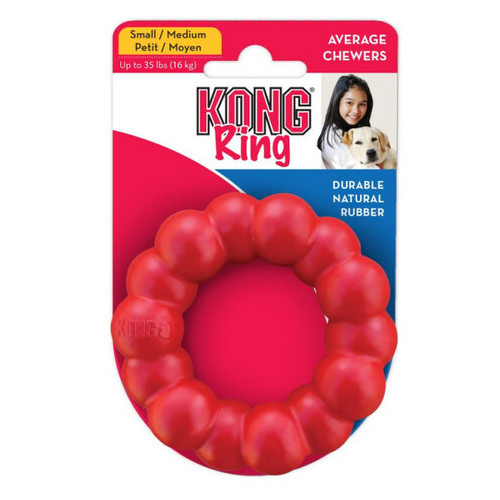 KONG Ring KM2E Іграшка для собак Кільце S/M 8 см Червоний фото №3