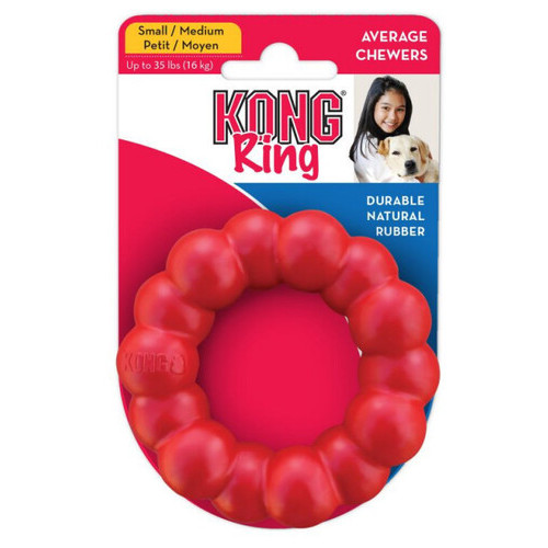 Іграшка для собак Кільце M/L 11 см KONG Ring KM1E Червоний фото №3