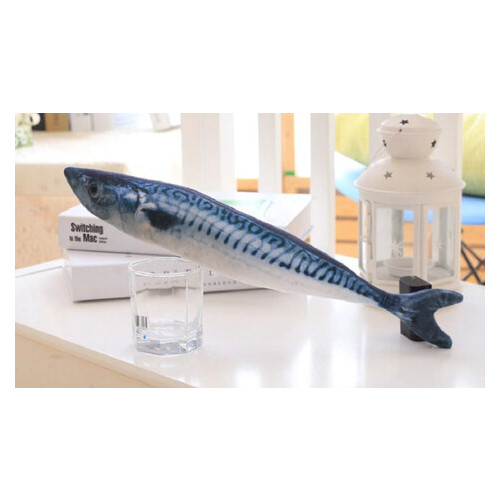 Іграшка для кішок плюшева риба 3D Скумбрія CatNip з котячою м'ятою (349-2019) фото №2